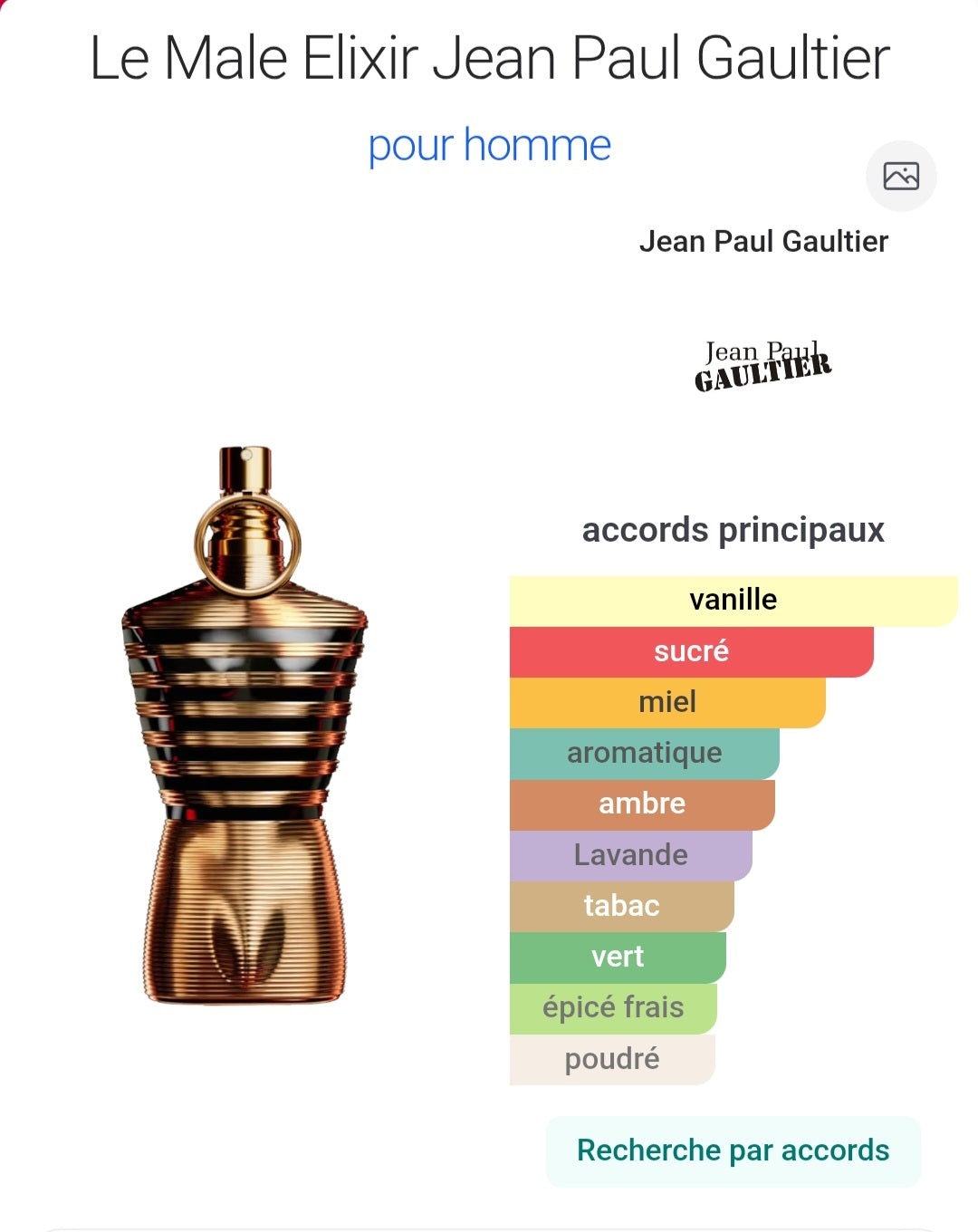 Le Male Elixir Jean Paul Gaultier