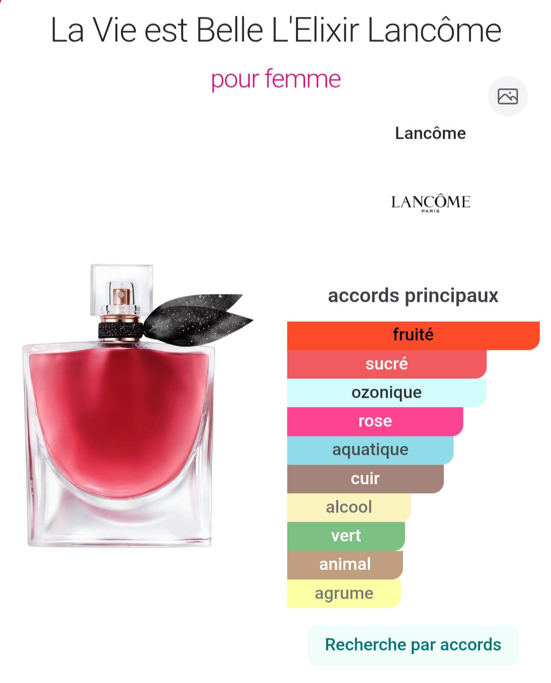 La Vie est Belle L'Elixir Lancôme